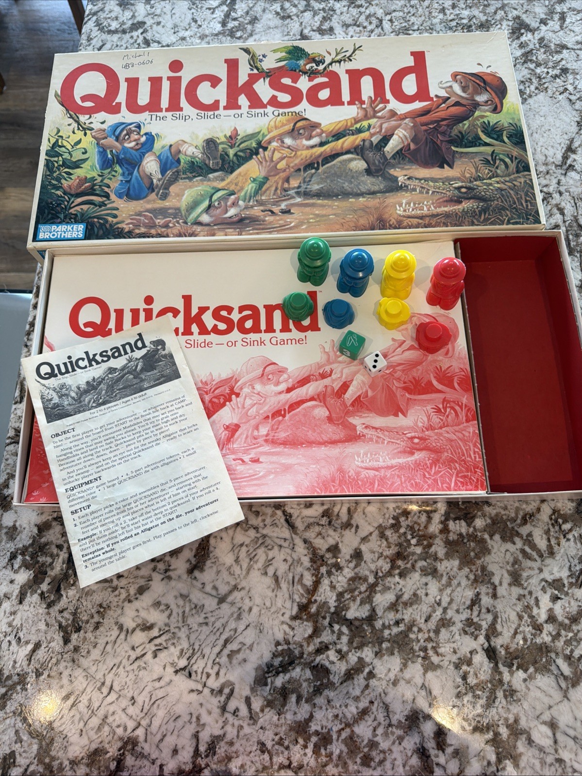 Quicksand The Slip, Slide or Sink Board Game Parker Brothers VTG 1989 Complete