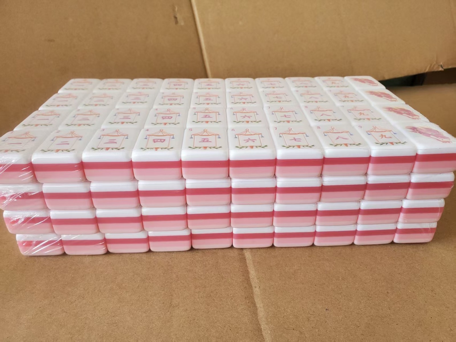 NEW! Vibrant Layered Mahjong Tiles – Full American Set 160Tiles – Dragon Monkey