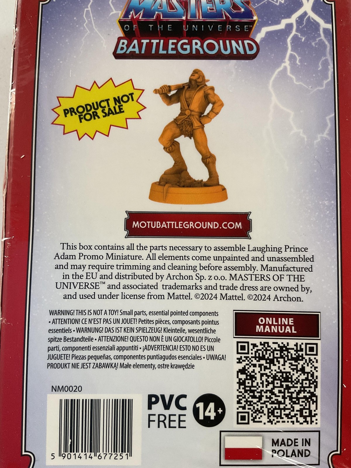 Archon Masters Of The Universe Battleground Laughing Prince Adam Promo SEALED