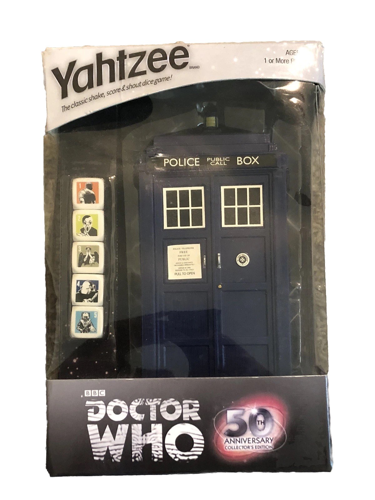 Doctor WHO Yahtzee Game 50th Anniversary Collector’s Edition NEW NIB Sealed