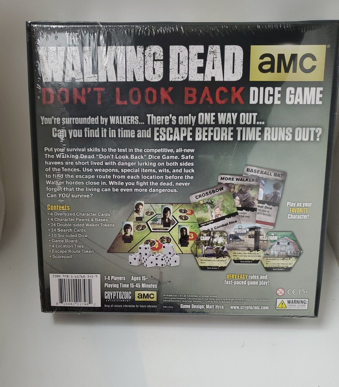 Walking Dead Don’t Look Back Dice Game – Cryptozoic – Factory Sealed NEW