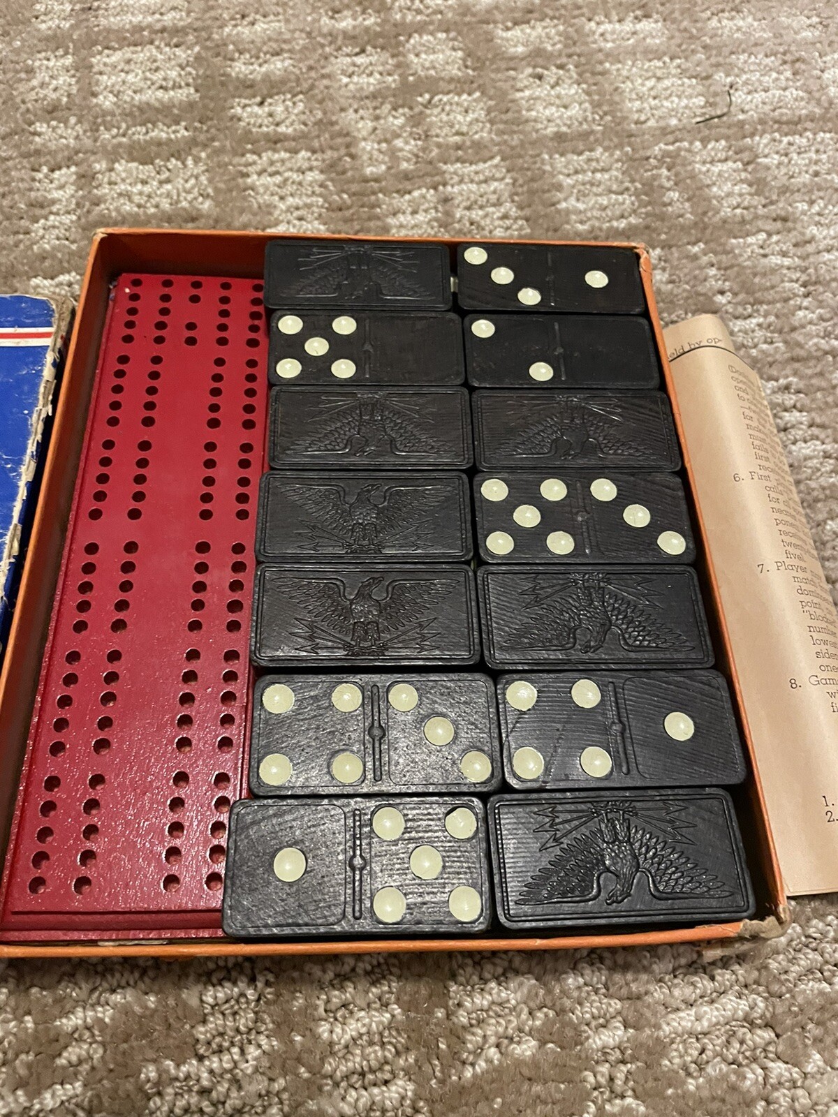 1940s Dominoes set Embossing #110 Single Eagle Complete