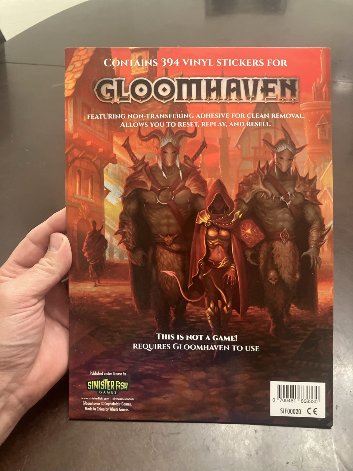 Gloomhaven Officially Licensed Removable Sticker Set Mostly Complete