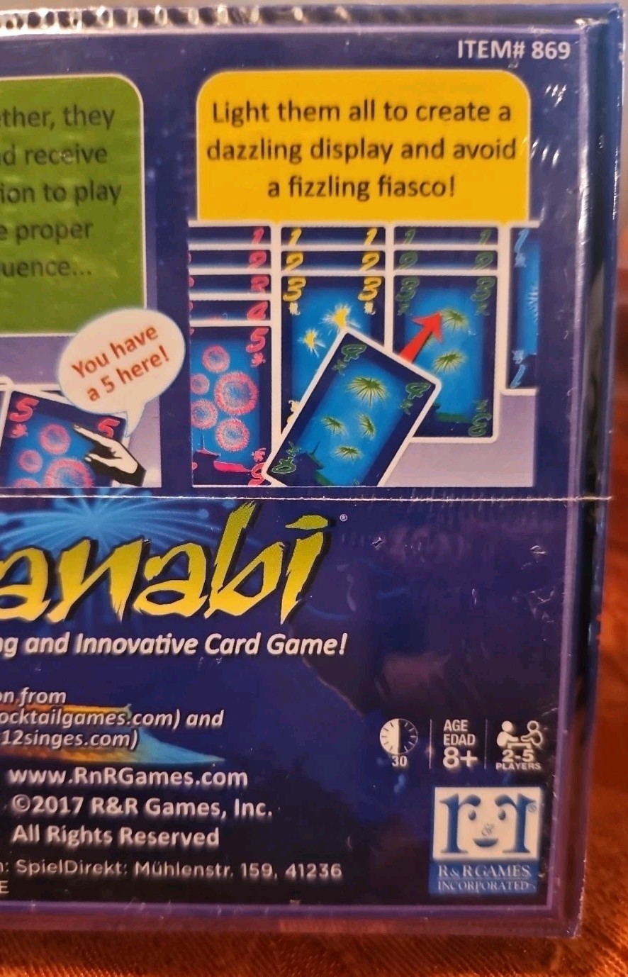 R&R Games Hanabi Strategy Game New Sealed