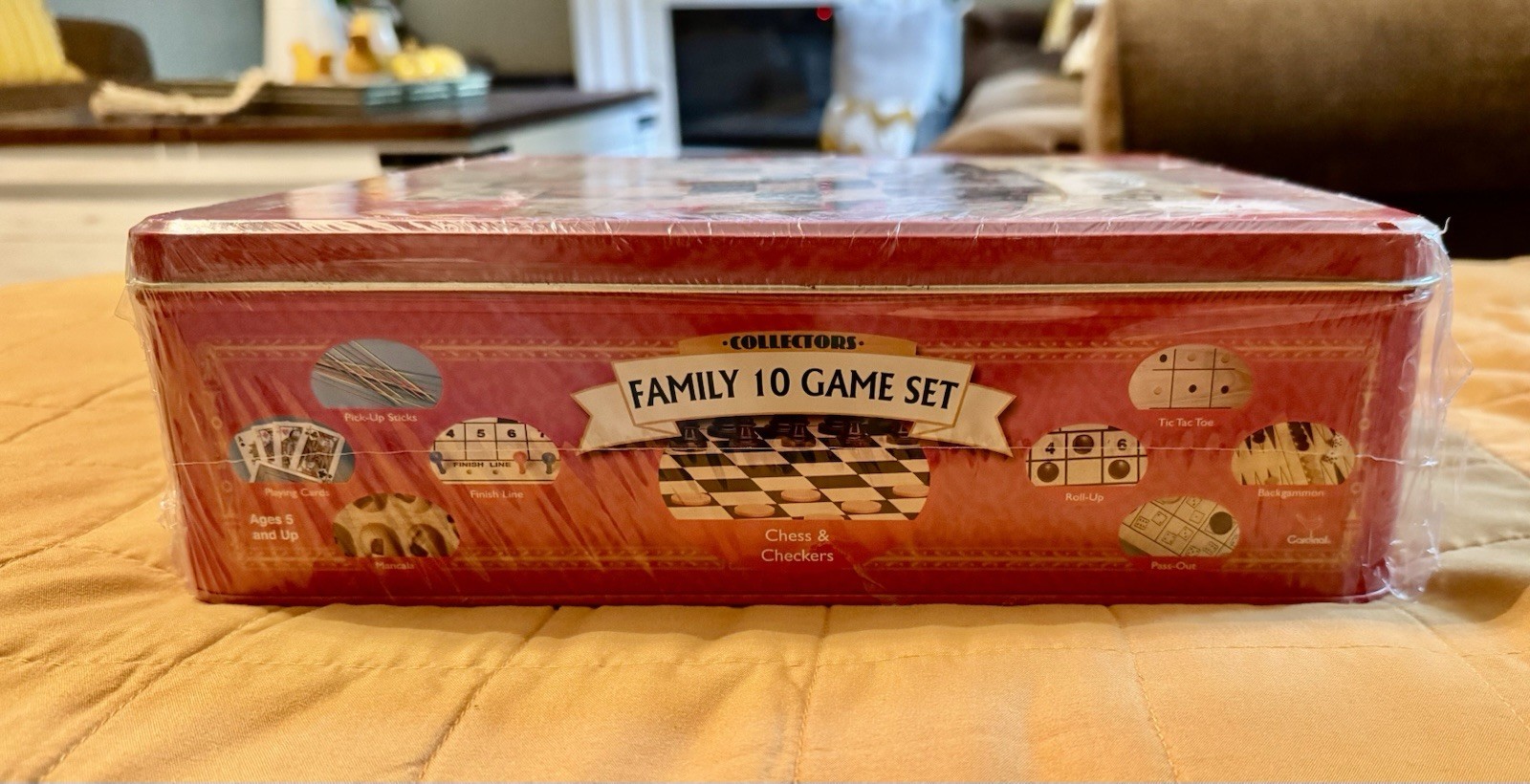 Cardinal Family 10 Game Set In Red Tin. Brand New Factory Sealed.