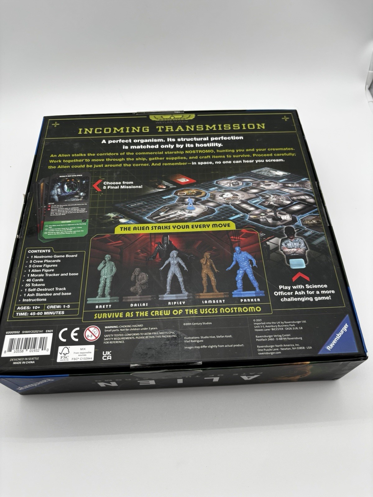 Ravensburger Alien: Fate of the Nostromo Board Game COMPLETE Clean Ships Fast!