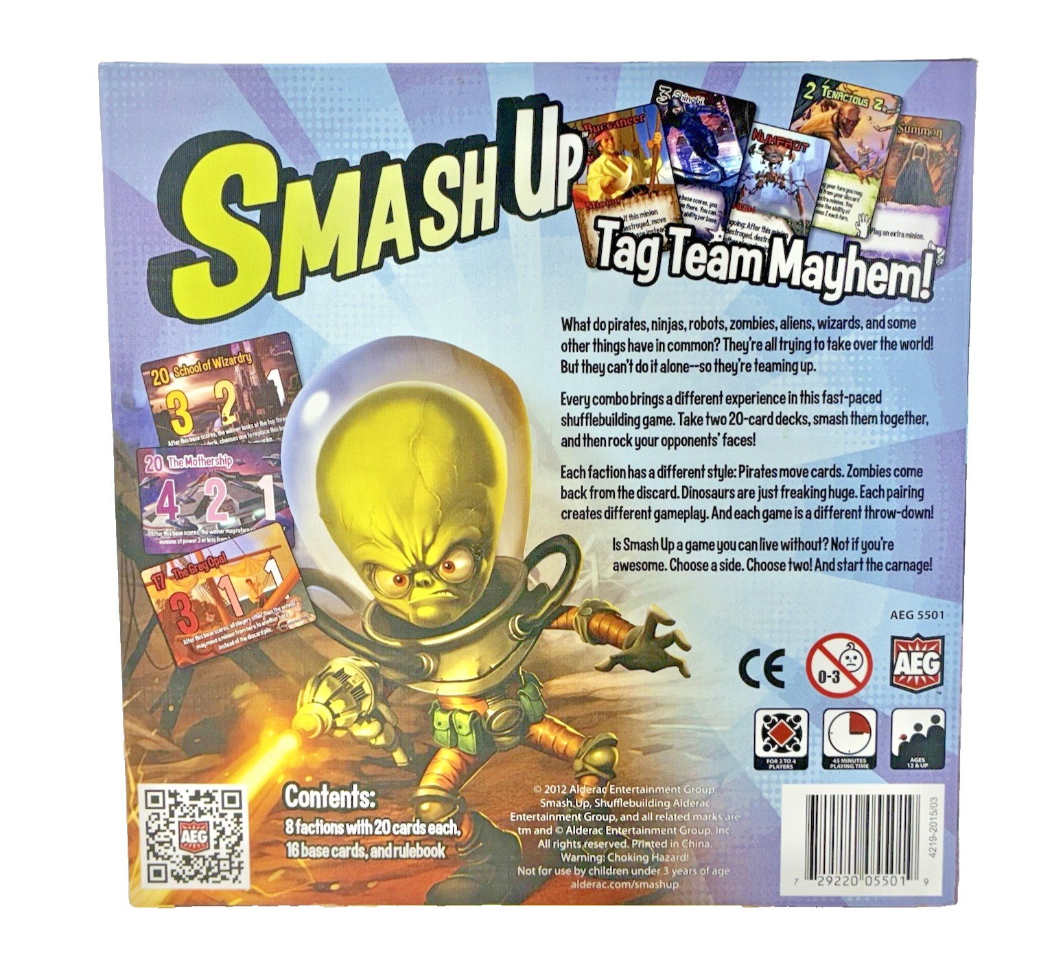 Paul Peterson Smash Up AEG Board Game Complete with All Game Pieces