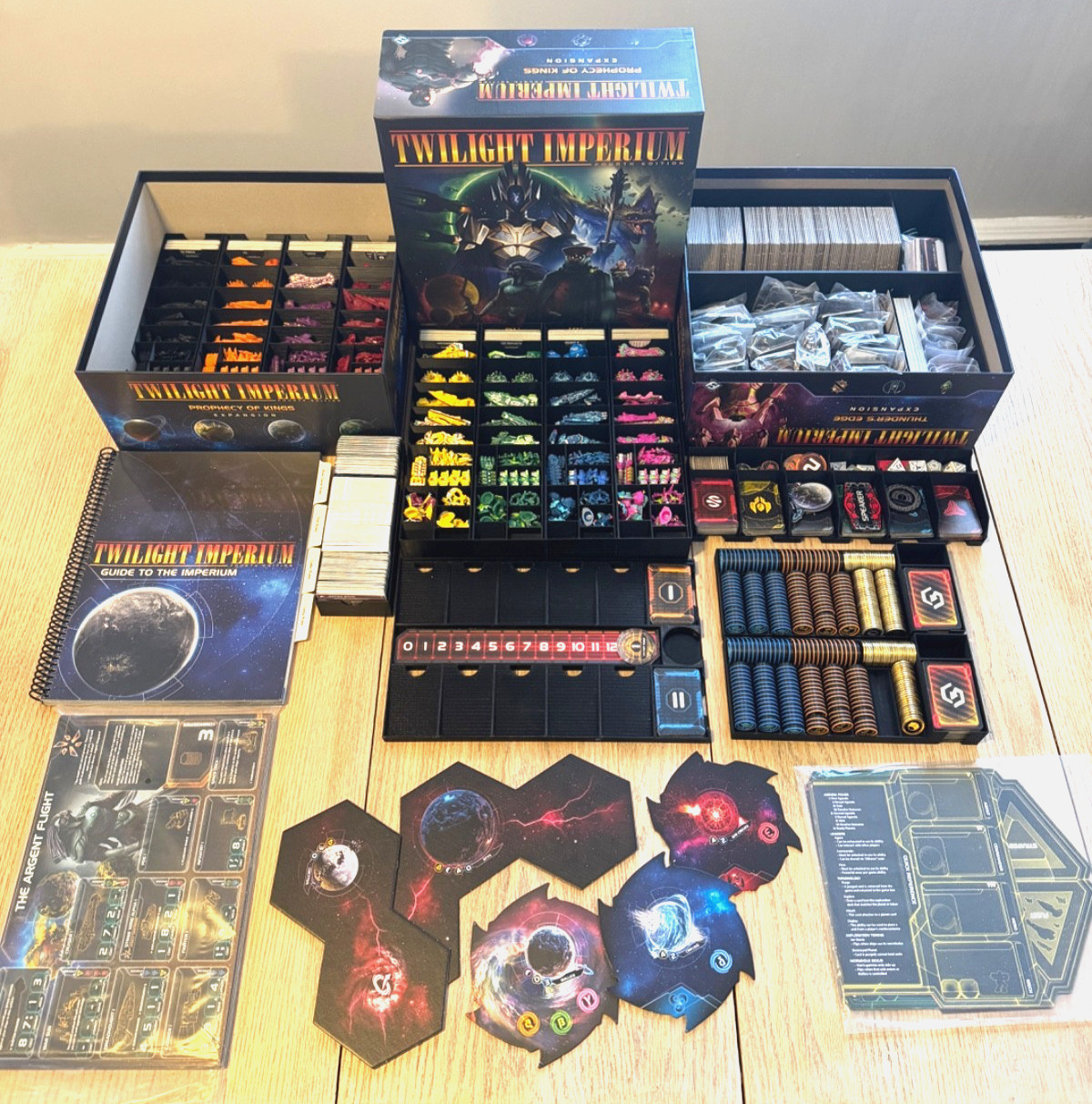 Organizer Inserts for Twilight Imperium 4 + Prophecy of Kings + Thunder’s Edge