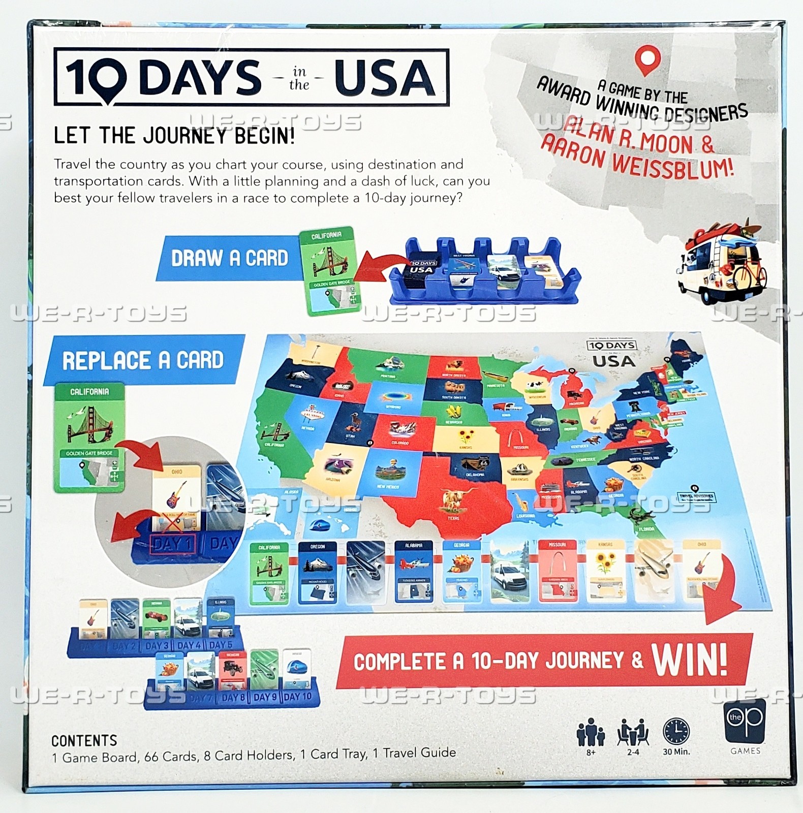 10 Days in The USA Family Road Trip Board Game Designed by Alan Moon OP Games