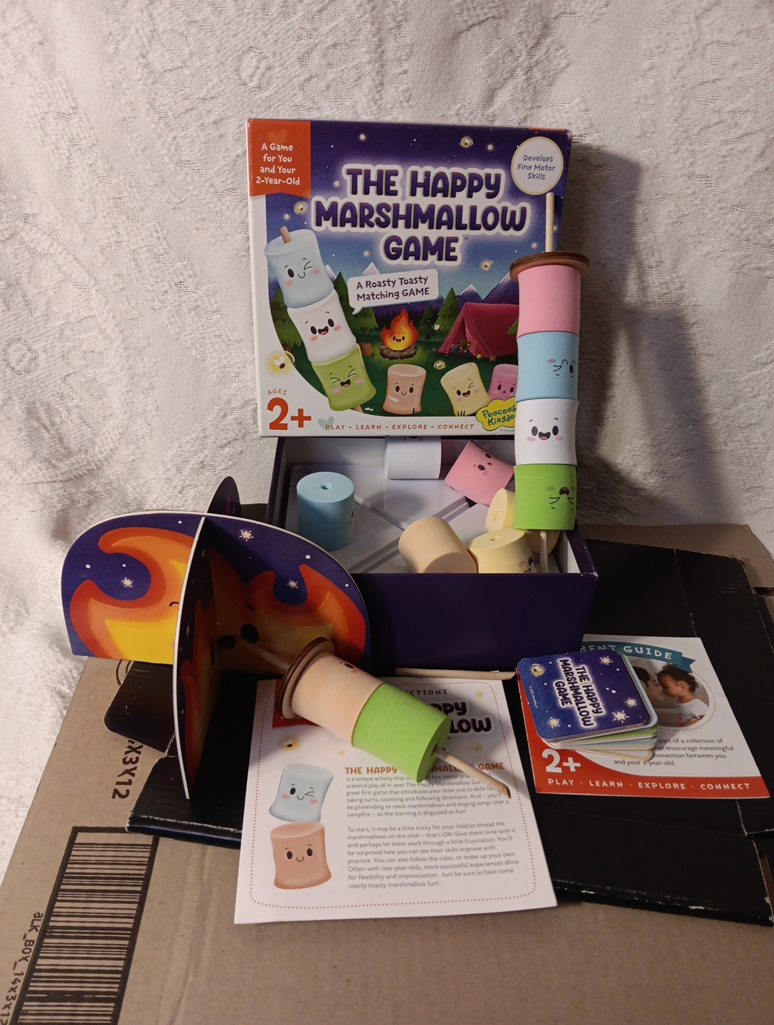 The Happy Marshmallow Game Peaceable Kingdom BROKEN STICK FOR PARTS COMPLETE