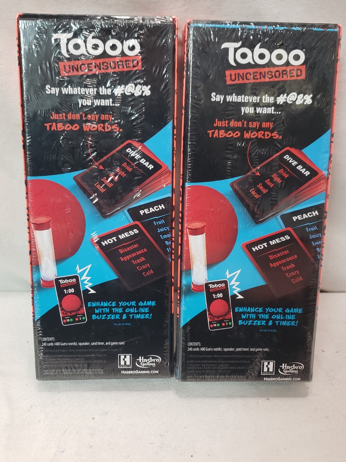 Hasbro Gaming Taboo Uncensored Board Game for Adults Ages 17 Up, 2-Pack