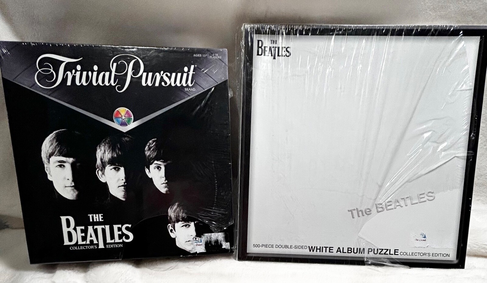 NEW THE BEATLES TRIVIA PURSUIT COLLECTOR’S EDITION & BEATLES WHITE ALBUM PUZZLE