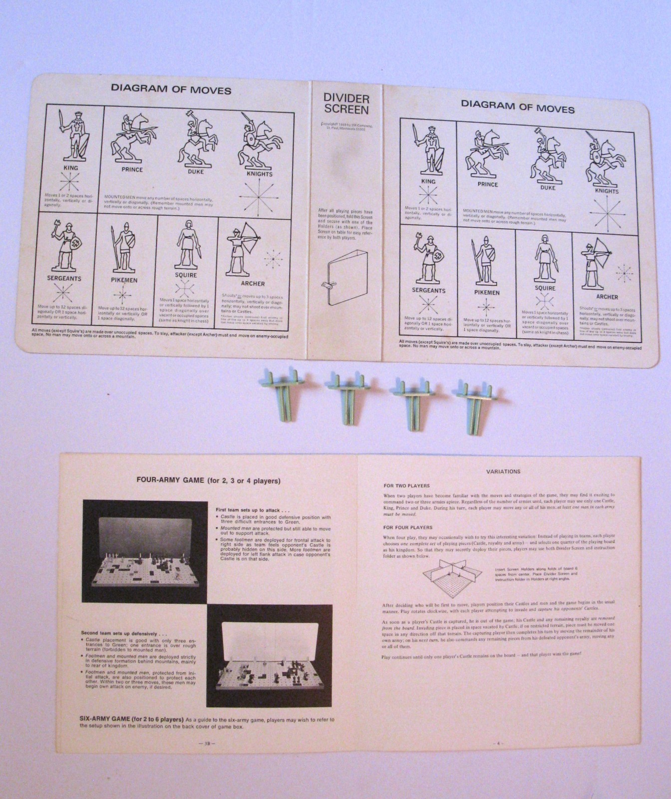 Vintage 1967 Feudal Board Game 3M Comp. Bookshelf Game Siege & Conquest Complete