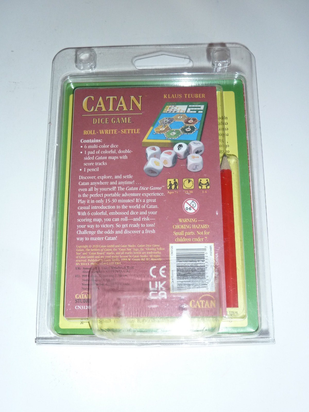 Catan Dice Game 6 Dice & score/map pad Klaus Teuber Settlers of Catan 2007!