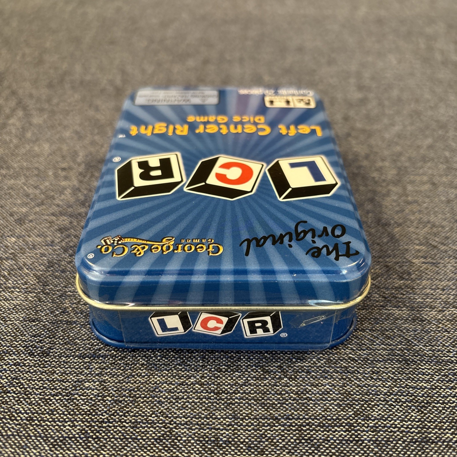 LCR® Left Center Right™ Dice Game – Blue Tin 4.5 x 3.5 x 1.5 inches,