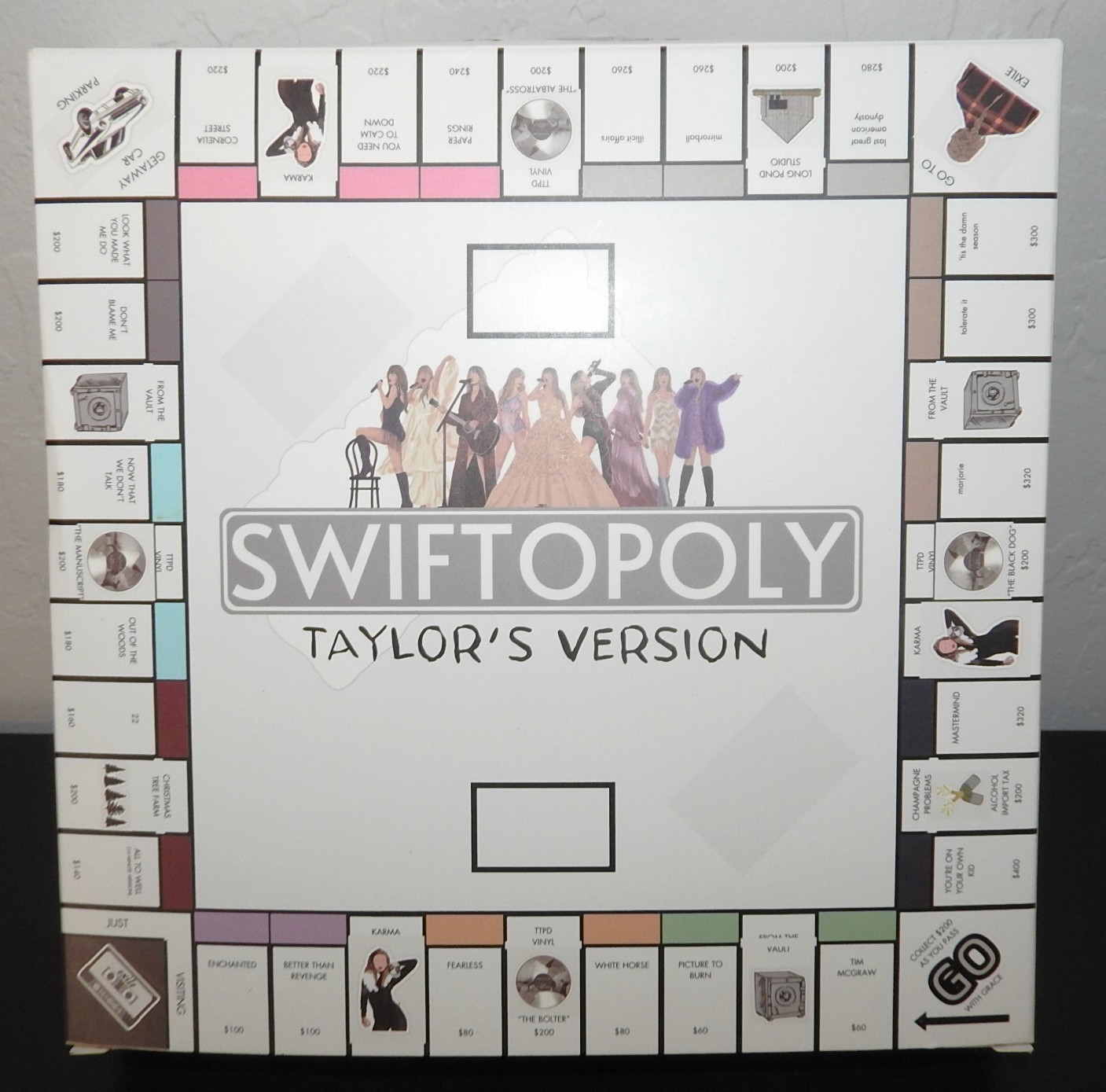 New Open Box Swiftopoly Board Game Taylor’s Version All items sealed Unused!