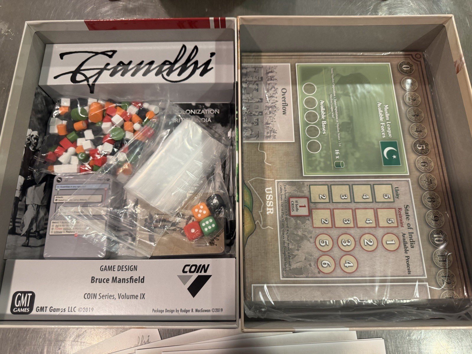 Gandhi The Decolonization of British India 1917-1947 Board Game GMT COIN 2019