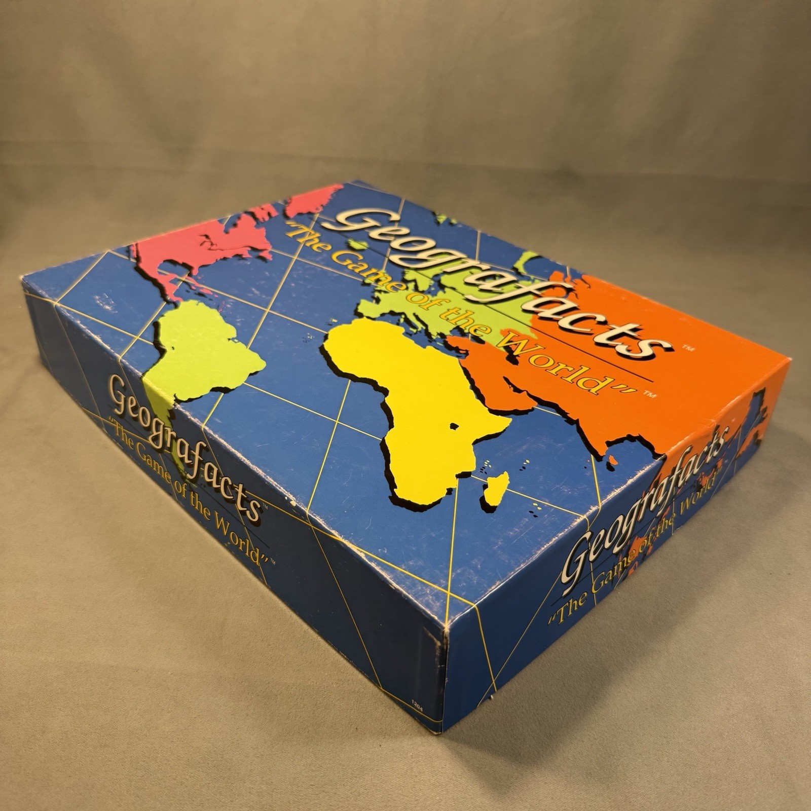 Rare 1991 Geografacts Board Game 100% COMPLETE Learning Educational New Open Box