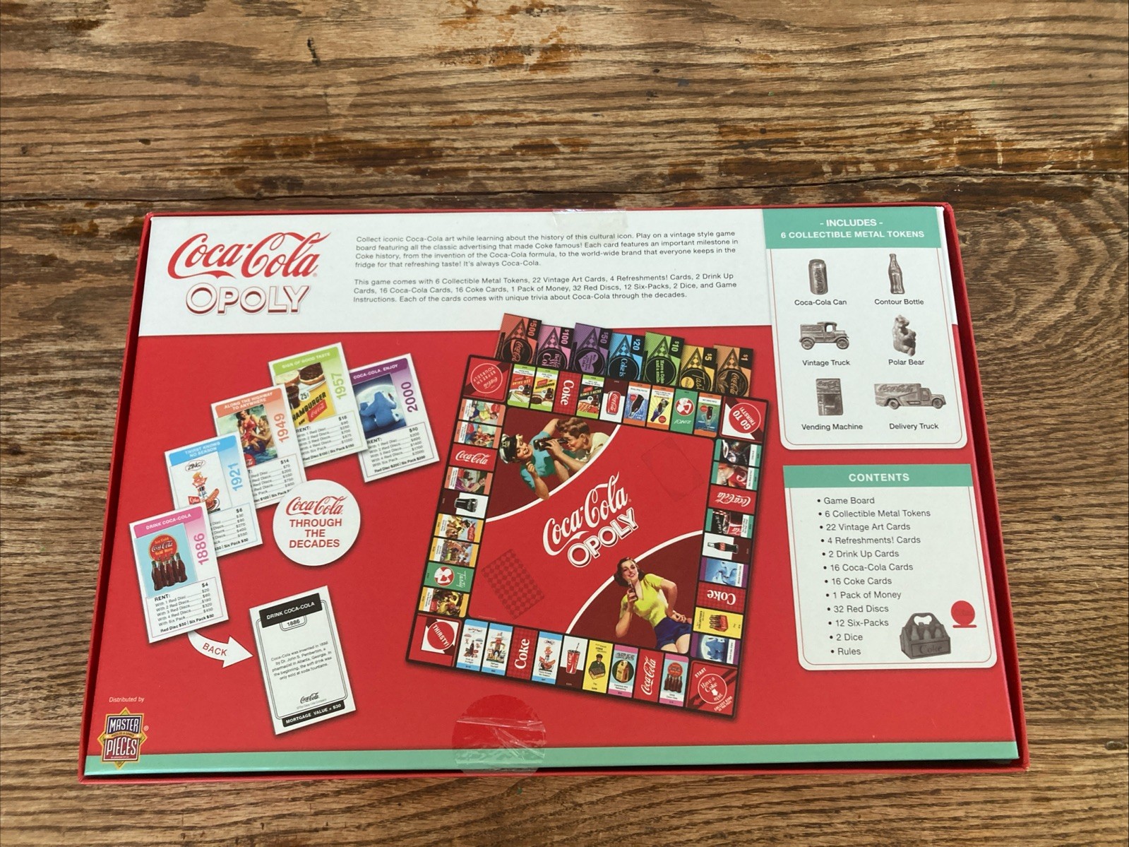 NEW Coca-Cola Opoly Board Game Collector’s Edition 6 Token Set by Masterpieces
