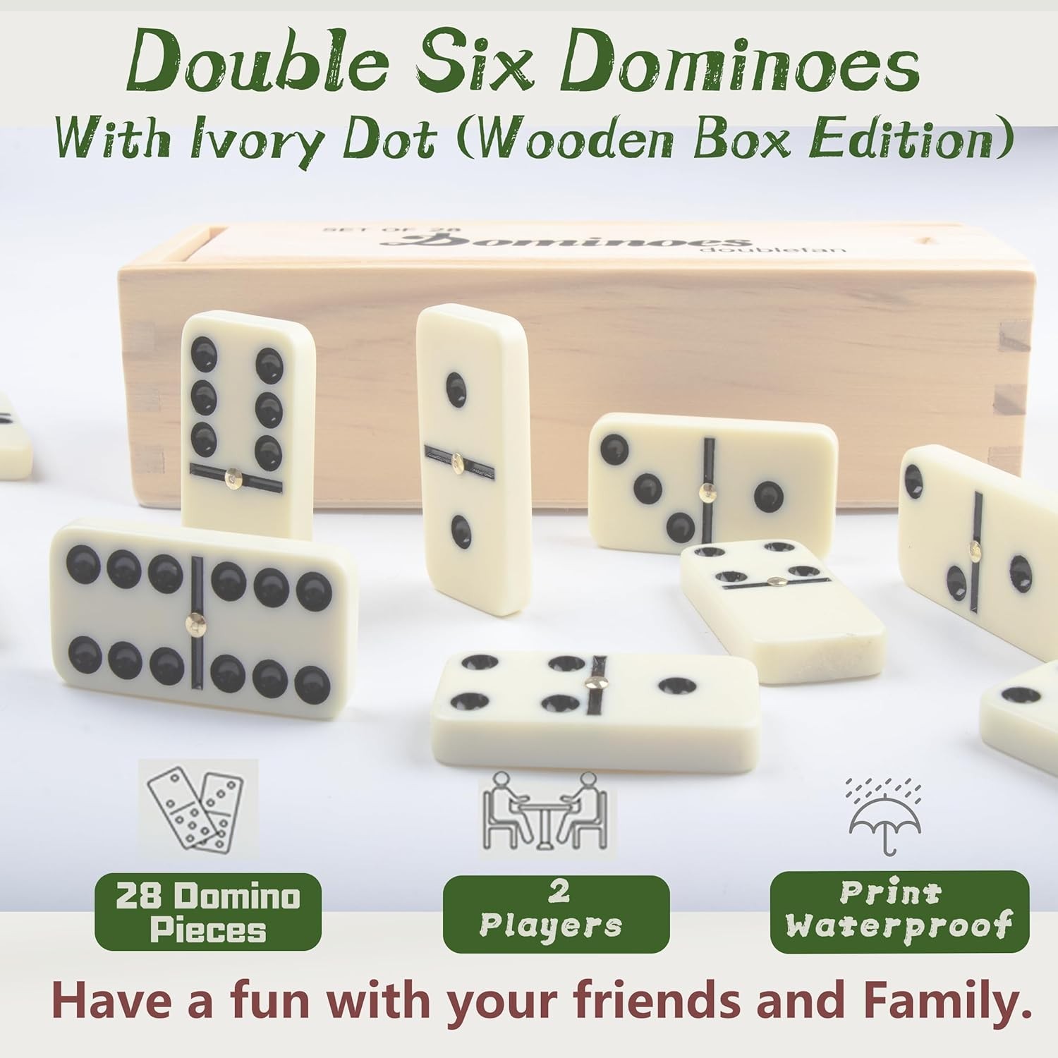 Dominoes Set for Adults, Domino Set for Classic Board Games, Double 6 Domino …