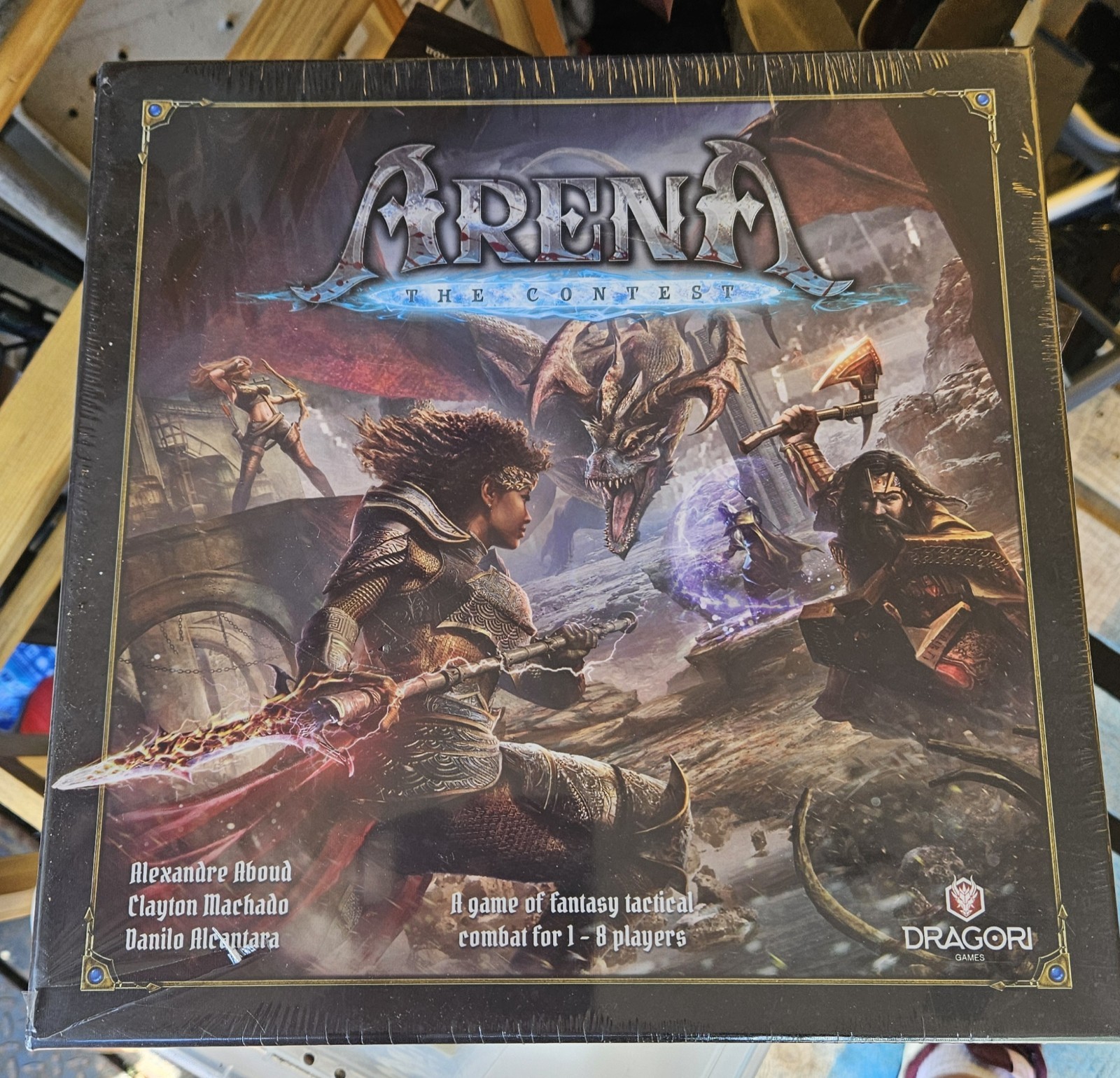 Arena: The Contest – Board Game-24 Miniatures, Inc. Huge Dragon, New-Sealed D&D