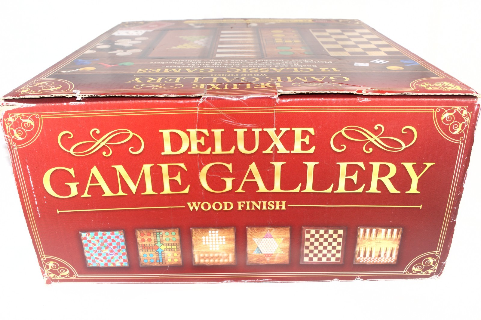 Deluxe Game Gallery 12 in 1 Game House w/ 12 Classic Games w/ Wooden Game Chest
