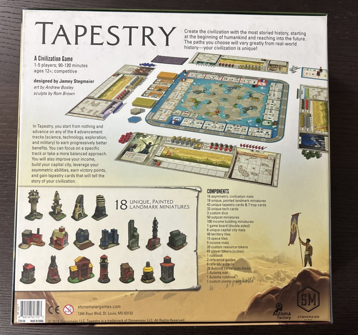 Tapestry: A Civilization Game – Stonemaier Games–Complete–Excellent Condition