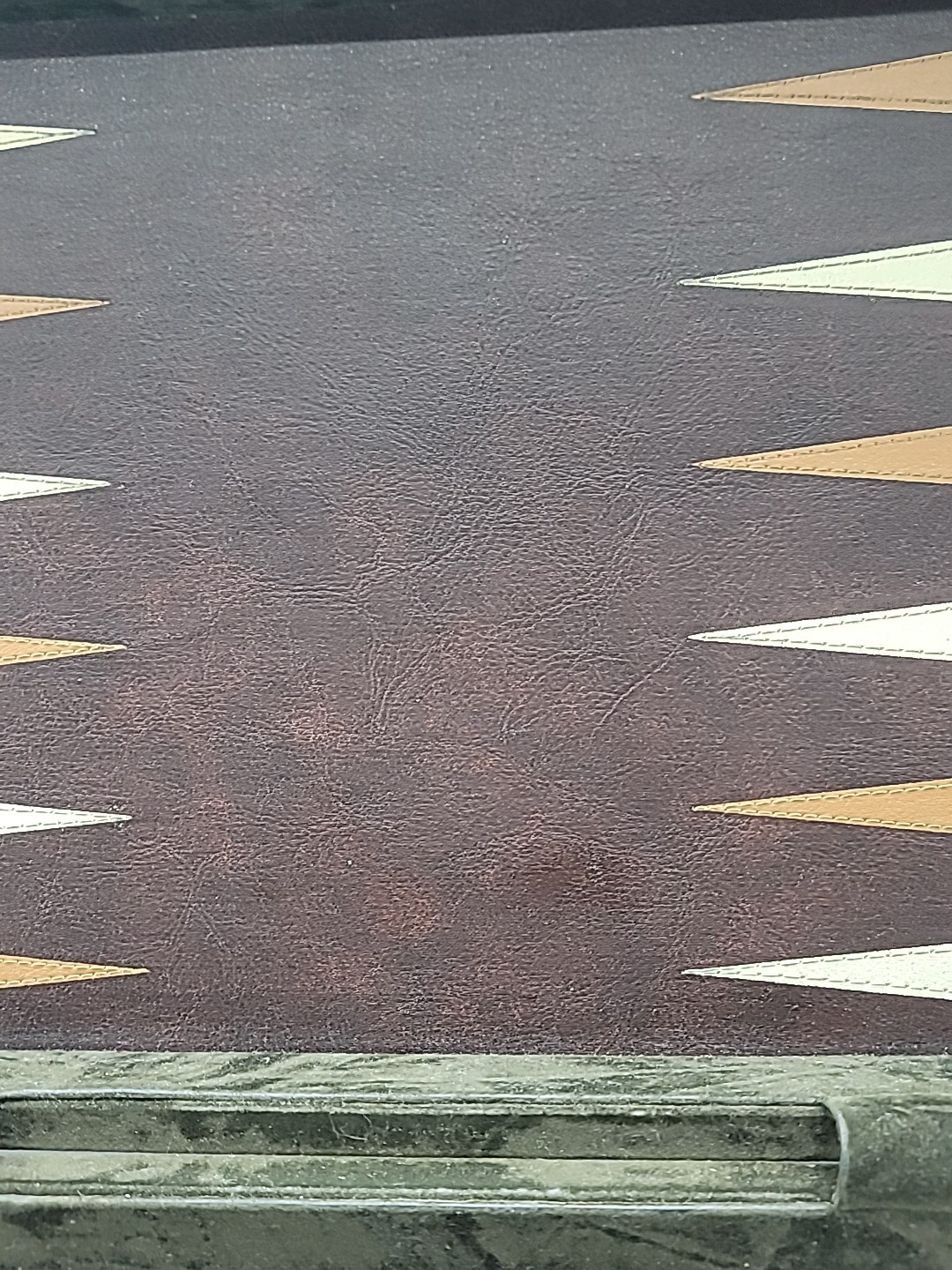 Vintage E.S. Lowe Deluxe Tournament Backgammon Set Felt Feaux Leather Skor Mor