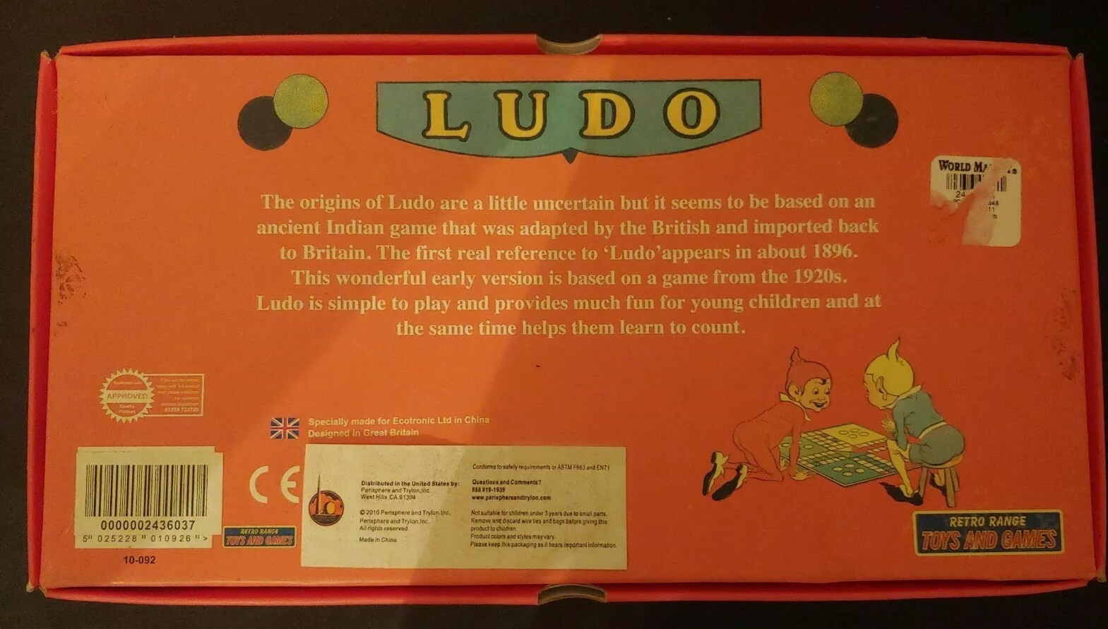 LUDO Retro Range Toys And Games Board Game Complete 2010