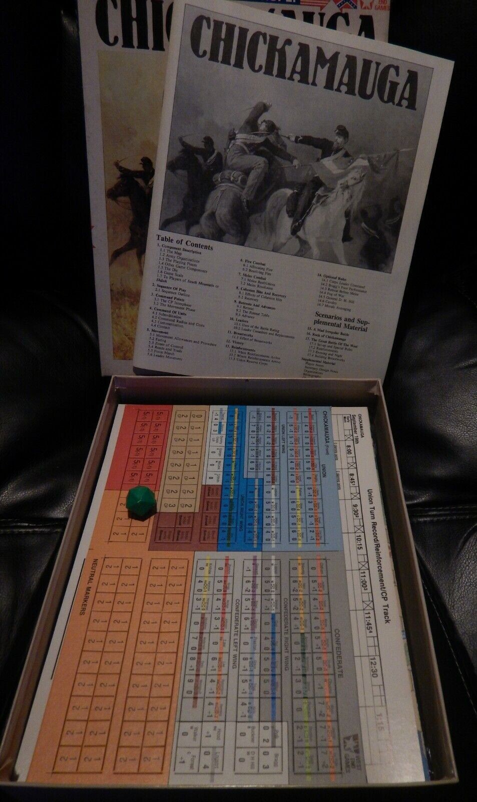 West End Wargame Chickamauga Board Game Unpunched See Photos