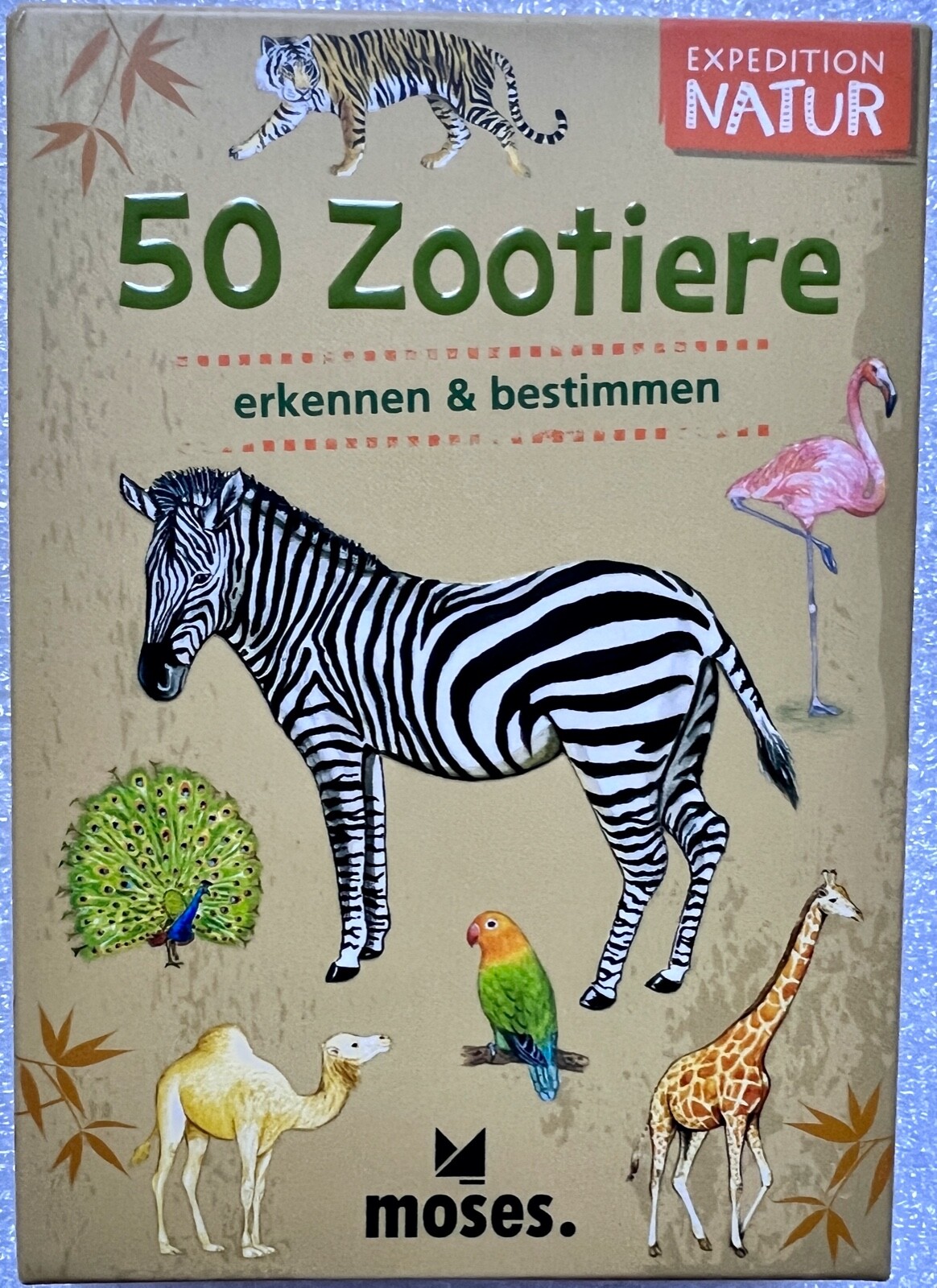 50 Zoo Animals Expedition Nature Moses Learning Game Quizzes Card Game FSC 9791