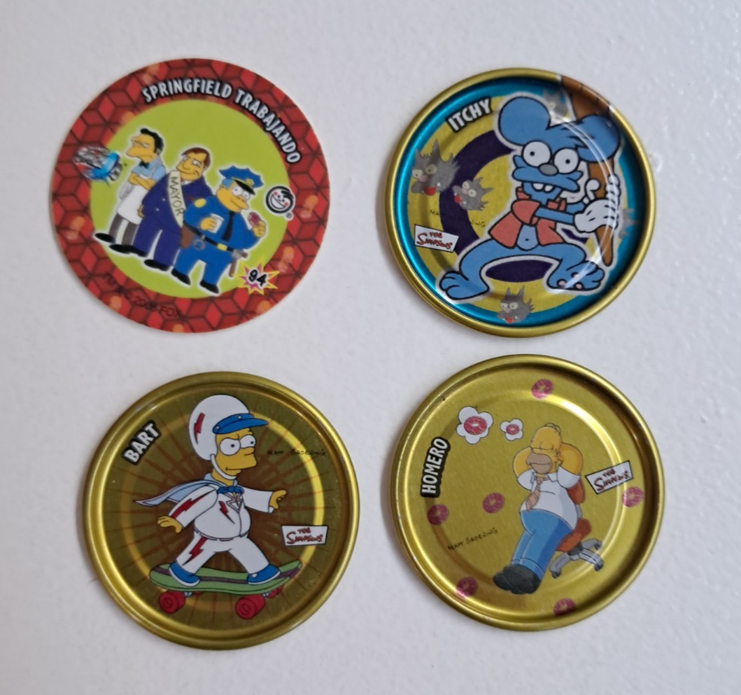 Vintage THE SIMPSONS Antique Tazos Taso Pogs
