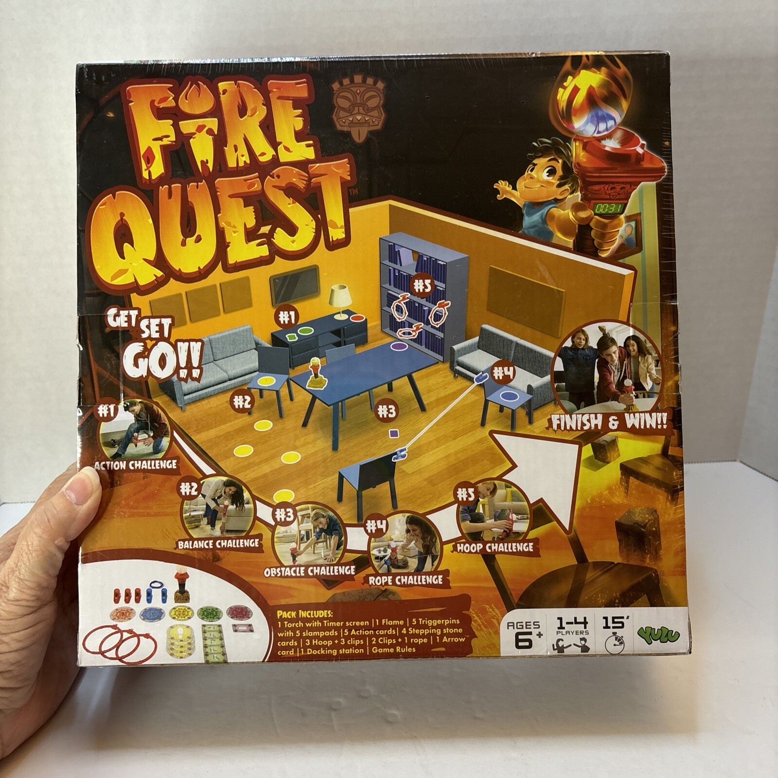 Fire Quest Playing With Fire Family Board Game 1-4 Players Ages 6+ SEALED