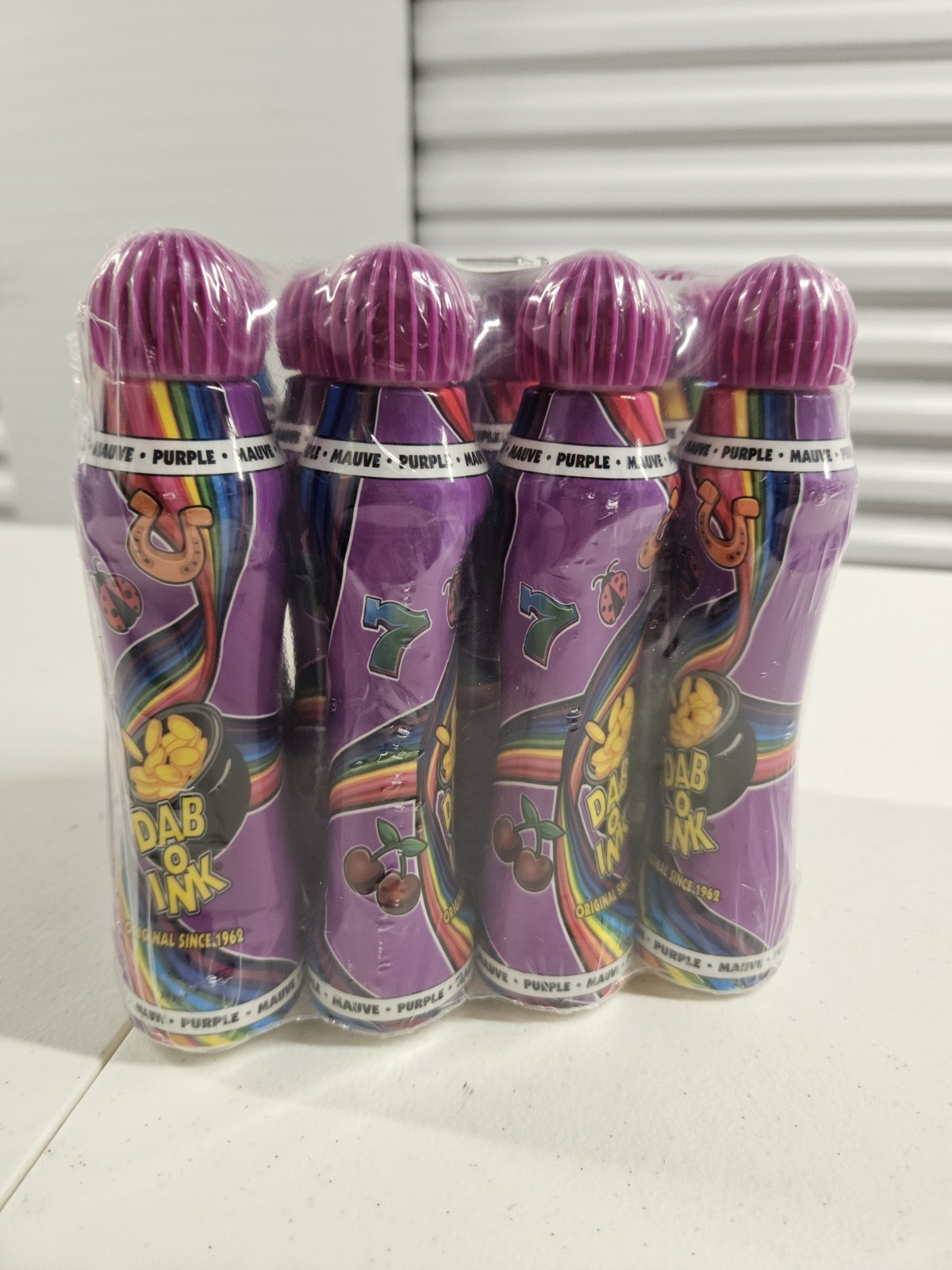 Dab O Ink Set of 12 Purple Bingo Markers Daubers 3 Ounces Each New
