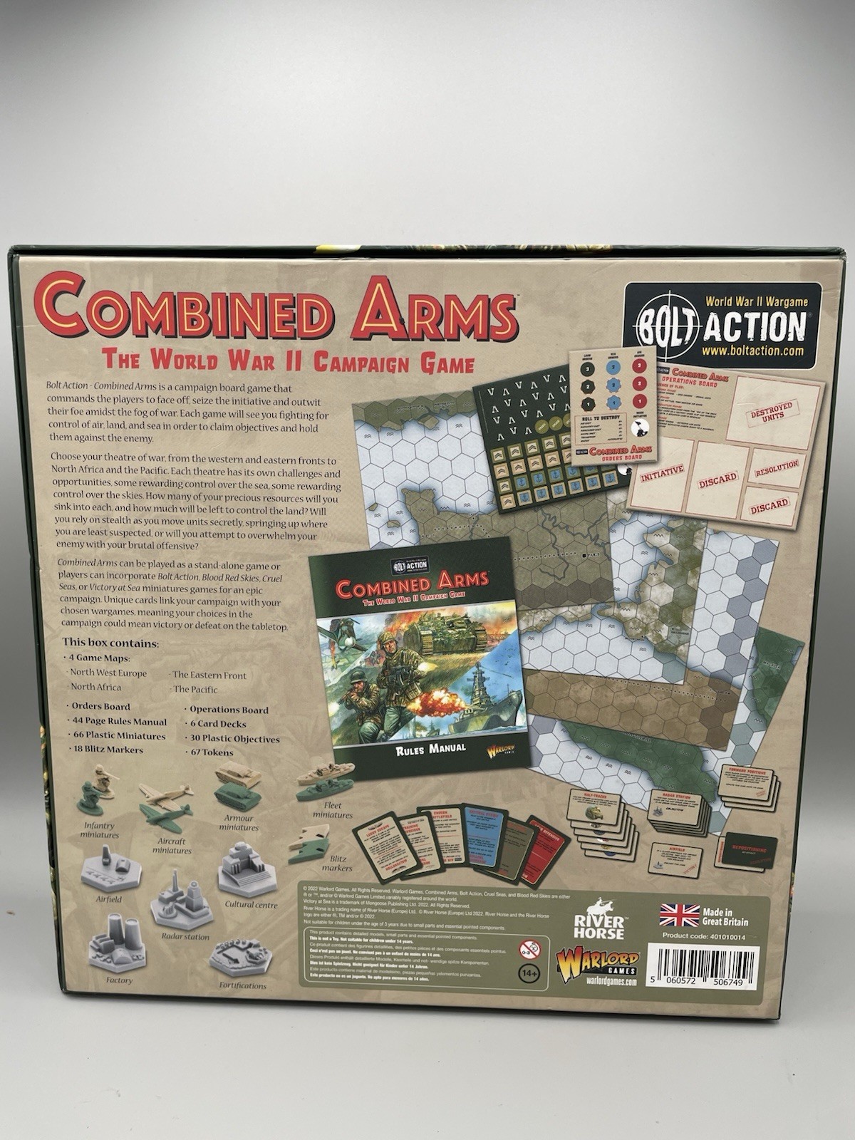 Bolt Action Combined Arms The World War II Campaign Game Board Game incomplete