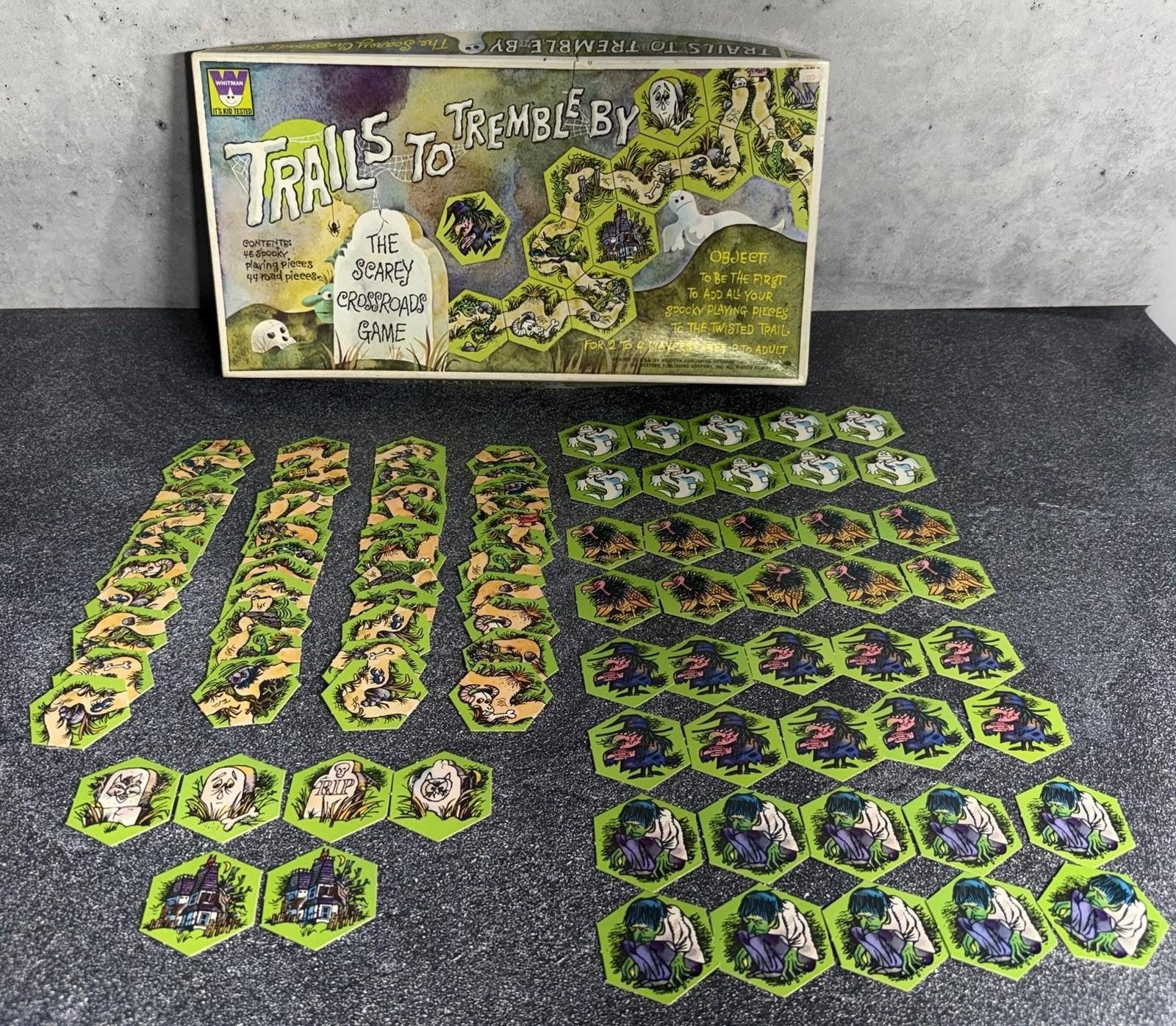 Vintage Whitman Trails to Tremble by – Scarey Crossroads Game – Complete 4702