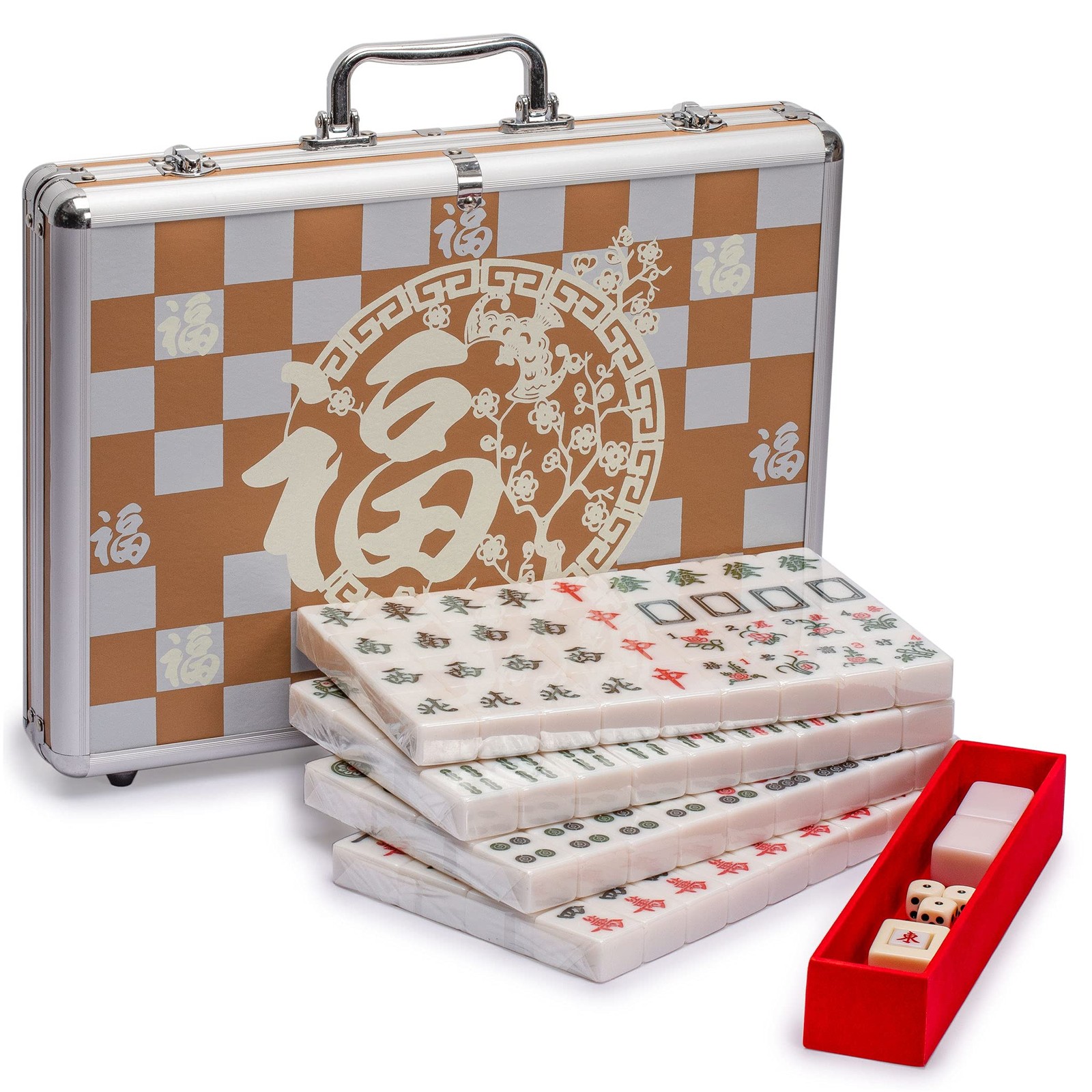 Yellow Mountain Imports Champion-Size Chinese Mahjong Set -146 Large Melamine…