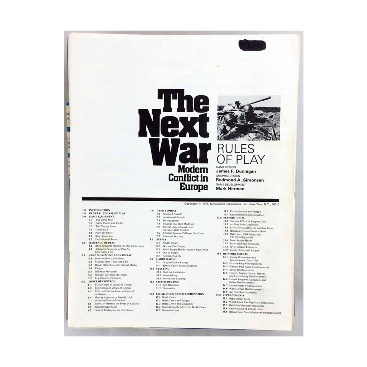 SPI Ziplock Wargame Next War Bag EX