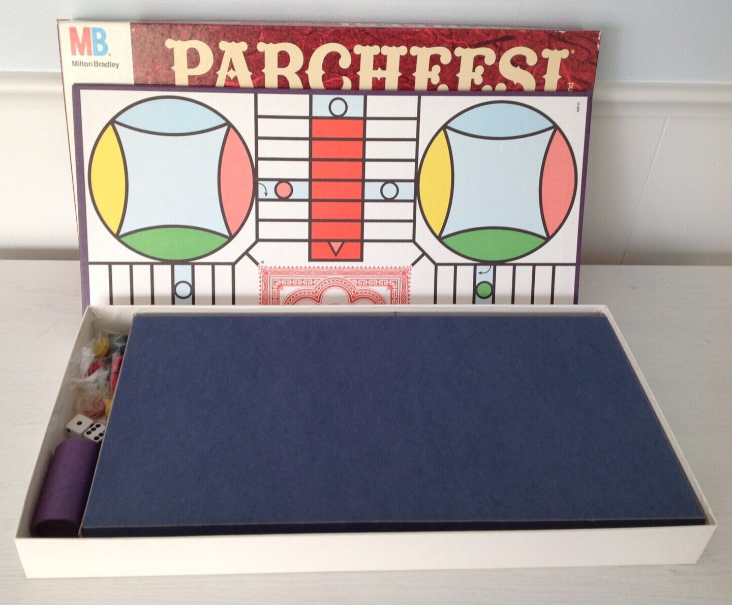 Vintage Milton Bradley PARCHEESI – Royal Game Of India – 1989 – Complete
