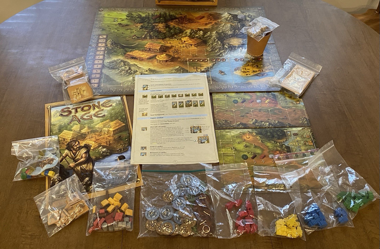 Stone Age Z-Man Board Game, Family Game, 2013, 2-4 Players, 13+ 100% COMPLETE