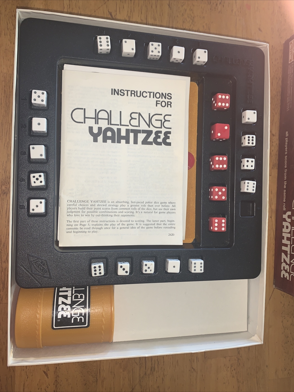 Challenge Yahtzee by Lowe games 1974 Complete Tony Randall Vintage Board Game