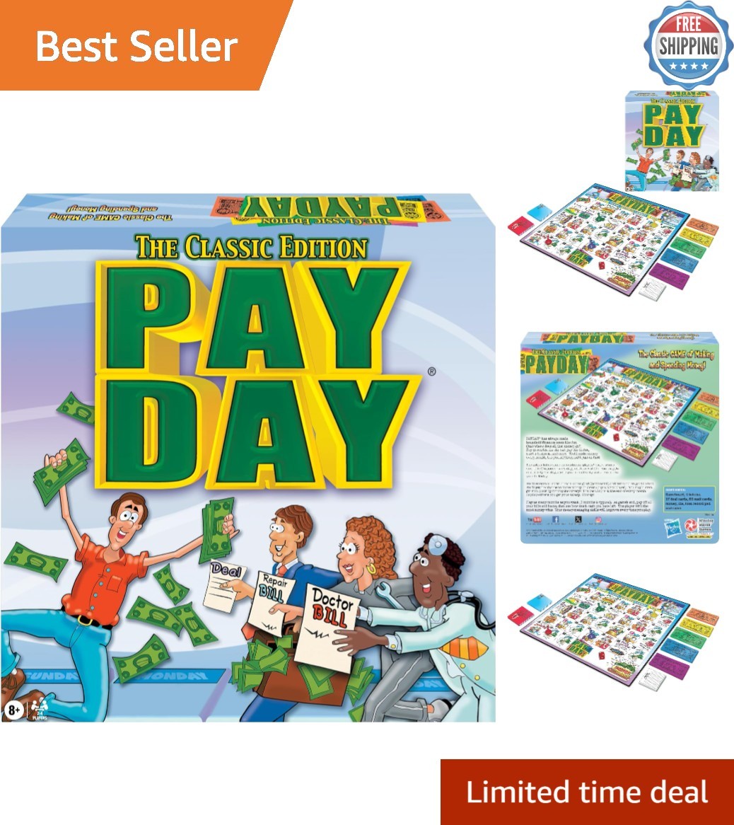 Pay Day – Exciting 1970s Family Game for Financial Literacy, 2-4 Players, Ages 8