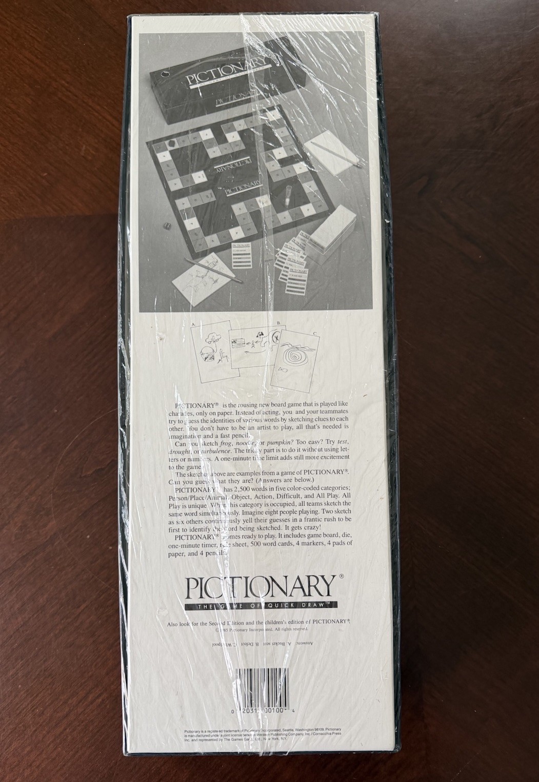 Vintage 1985 Pictionary Original First Edition Factory Sealed Board Game In Box