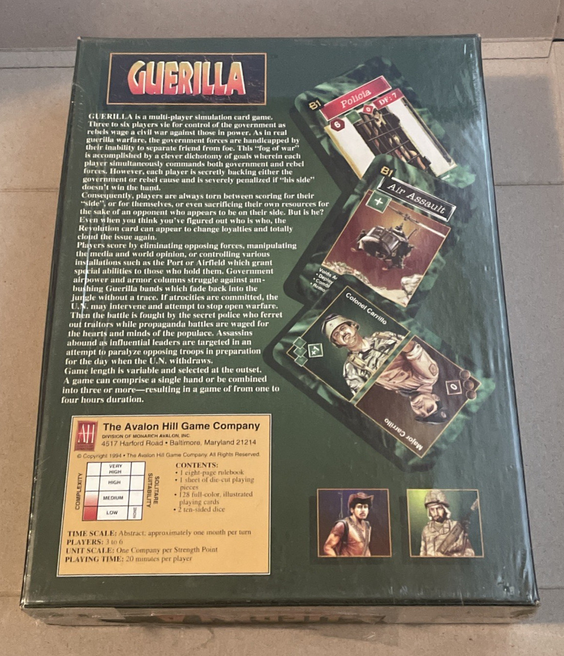 Guerilla | #896 | 1994 | Avalon Hill {NEW_SEALED_SHRINK}