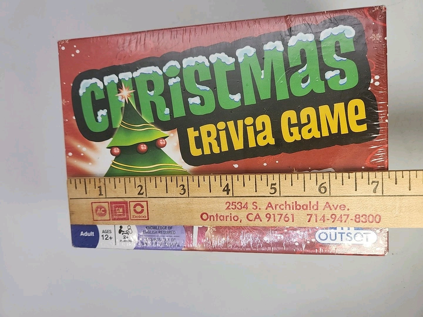 New Xmas Fun Game OUTSET BRND Christmas Trivia Game Holiday