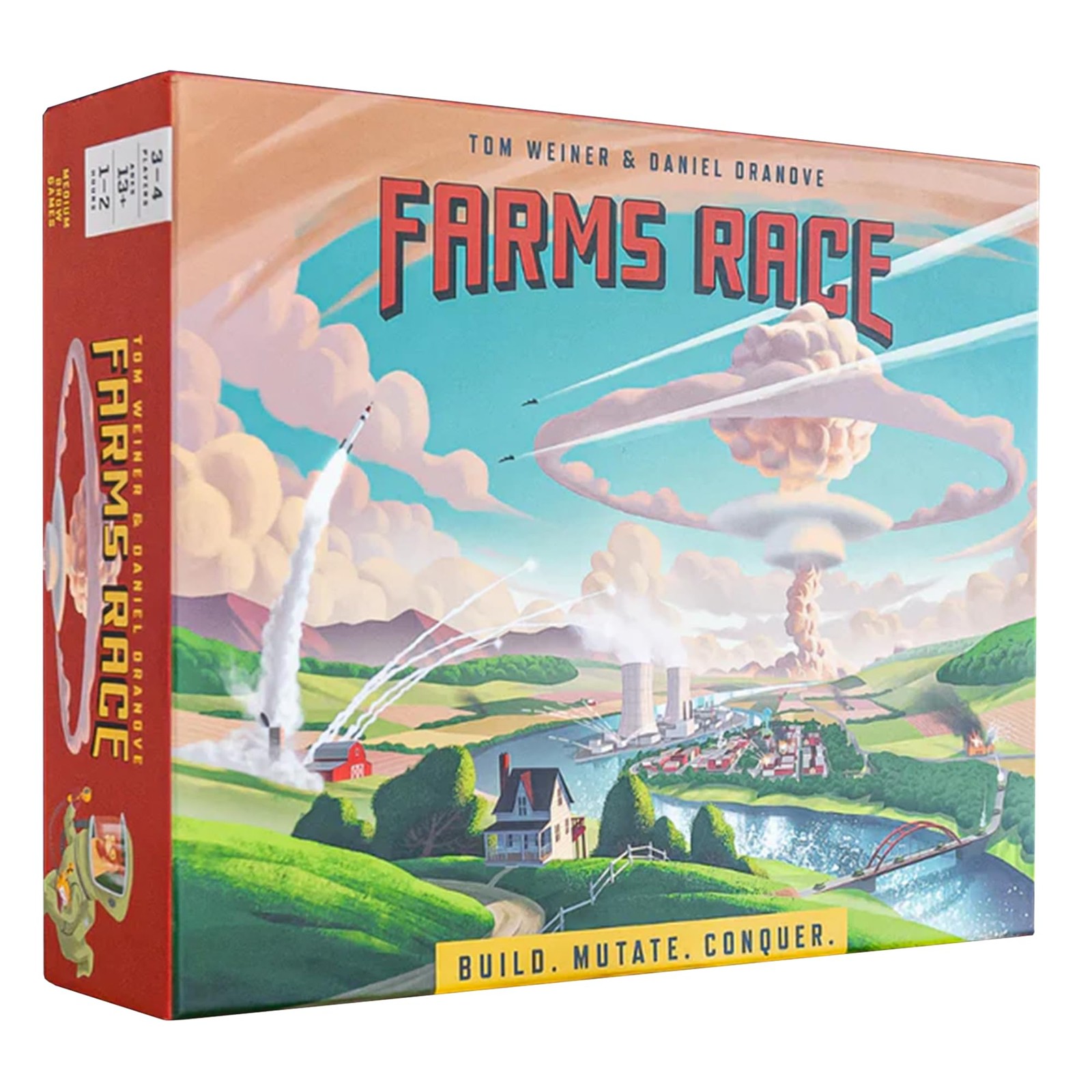 Board Game Farms Race Strategy 2-4 Players Resource Management Family 1-2 Adults