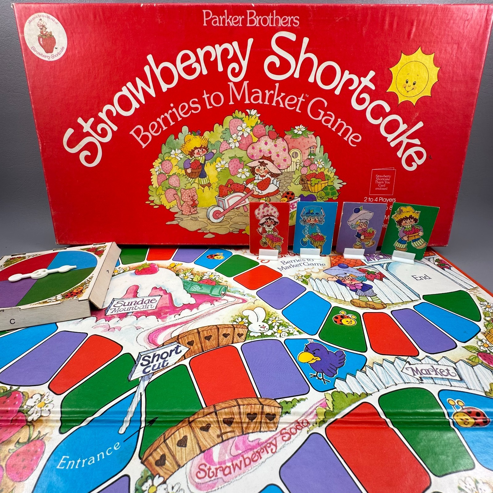Strawberry Shortcake Berries to Market Board Game Family Fun Complete 1979 Vtg