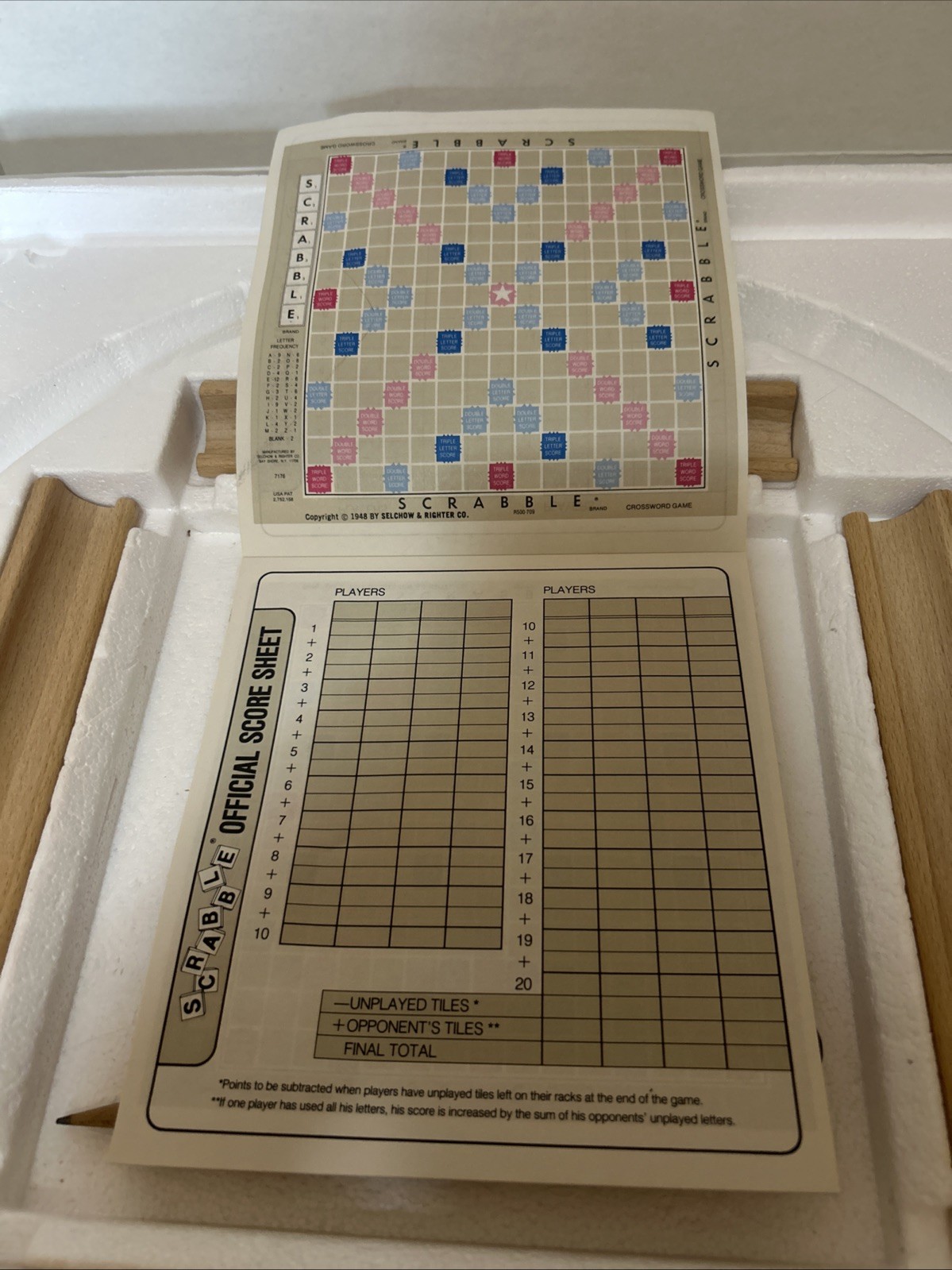 Scrabble Revolving Deluxe Edition 1987 Crossword Word Game Complete Puzzle Board