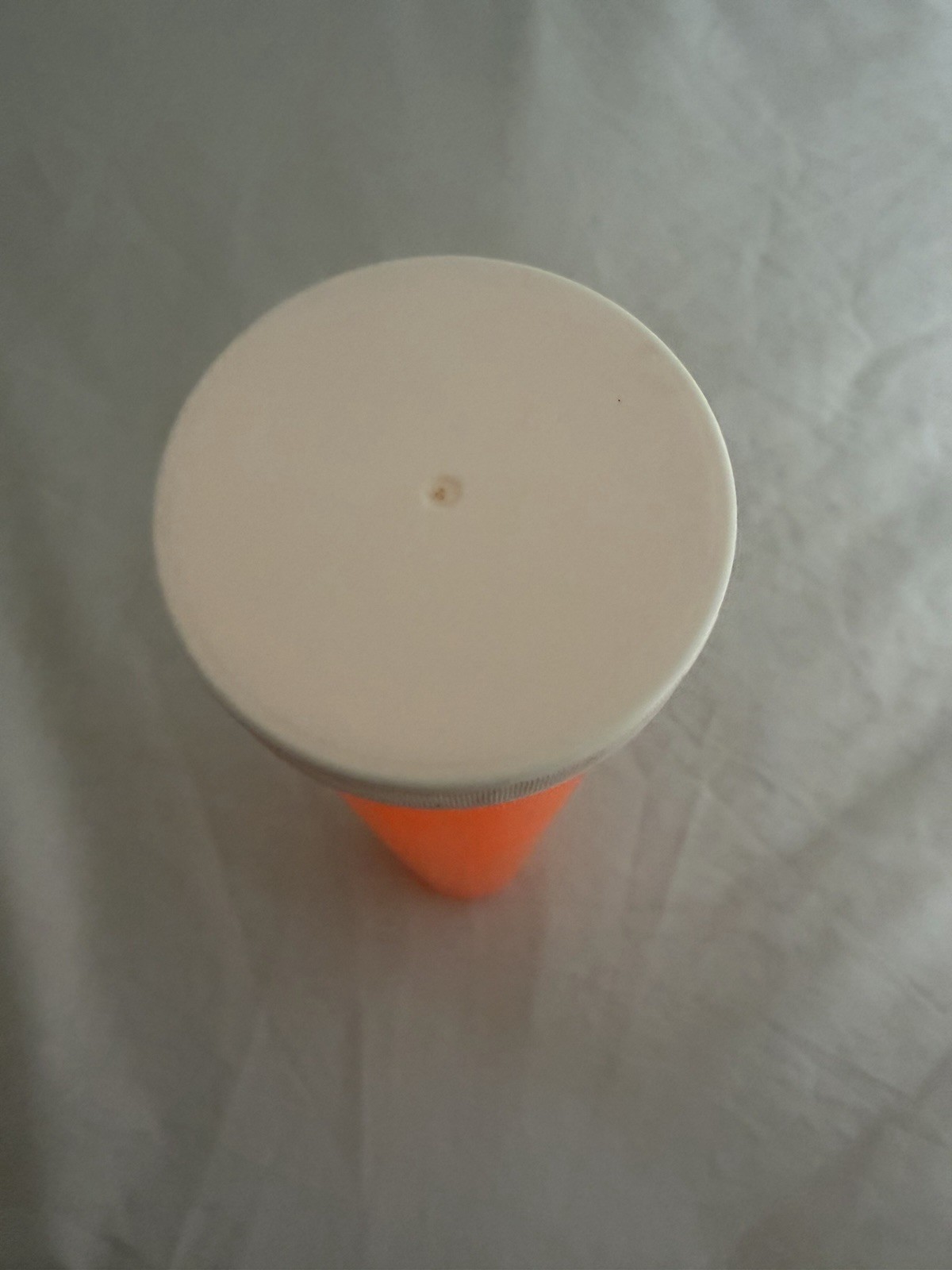 Vintage 12” Pink Pog Tube with Screw on Lid Holds Approx 200 Pogs Orange New