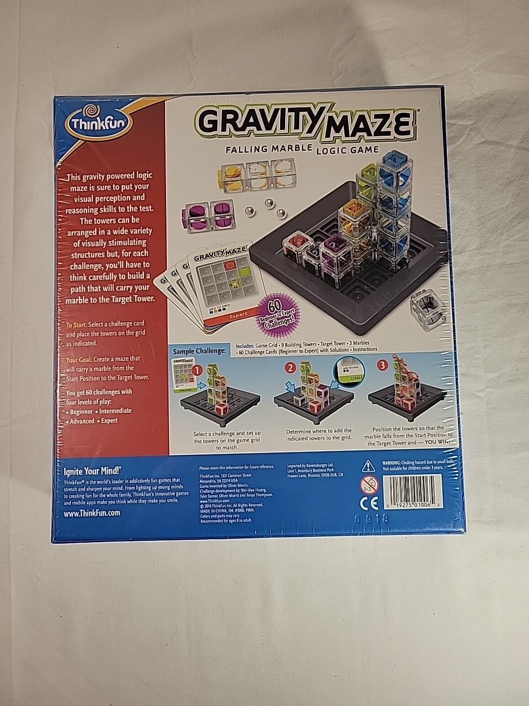 ThinkFun / Gravity Maze / Falling Marble Logic Game / New and Sealed